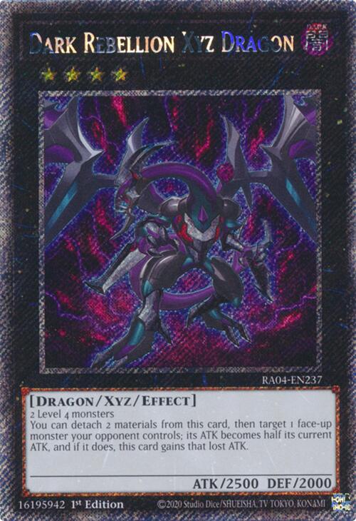 Dark Rebellion Xyz Dragon [RA04-EN237] Platinum Secret Rare | Pegasus Games WI