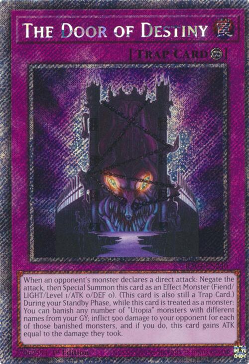 The Door of Destiny [RA04-EN240] Platinum Secret Rare | Pegasus Games WI