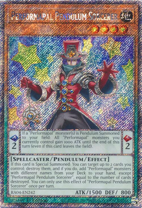 Performapal Pendulum Sorcerer [RA04-EN242] Platinum Secret Rare | Pegasus Games WI