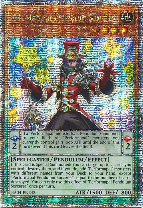 Performapal Pendulum Sorcerer [RA04-EN242] Quarter Century Secret Rare | Pegasus Games WI