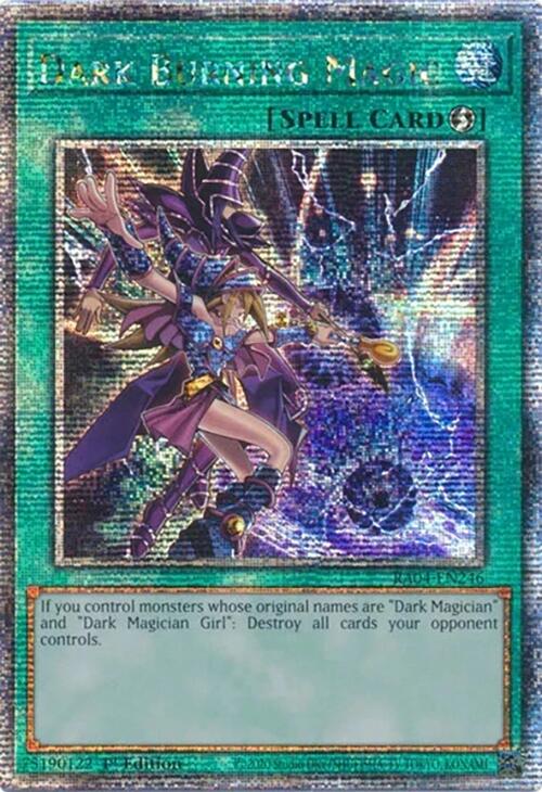 Dark Burning Magic [RA04-EN246] Quarter Century Secret Rare | Pegasus Games WI
