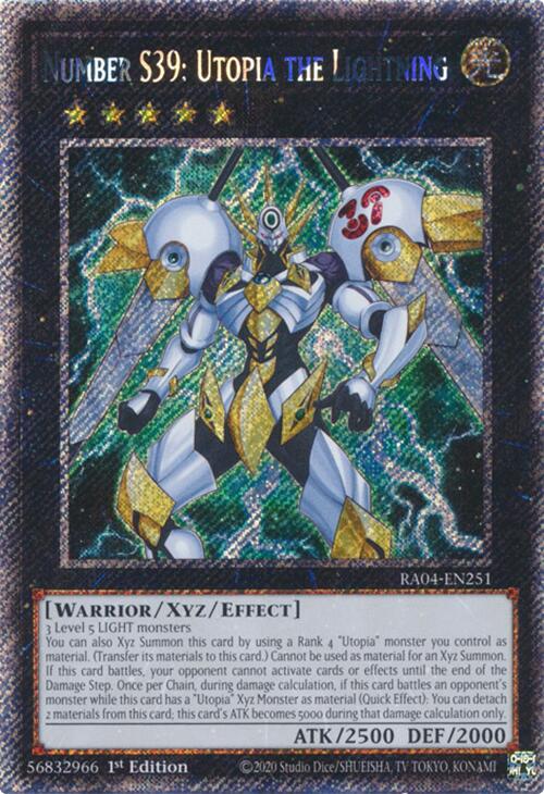 Number S39: Utopia the Lightning [RA04-EN251] Platinum Secret Rare | Pegasus Games WI
