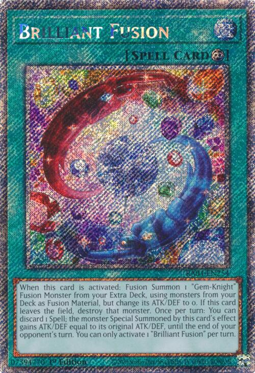 Brilliant Fusion [RA04-EN254] Platinum Secret Rare | Pegasus Games WI