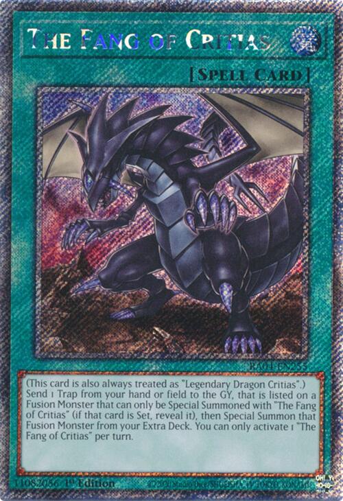 The Fang of Critias [RA04-EN255] Platinum Secret Rare | Pegasus Games WI