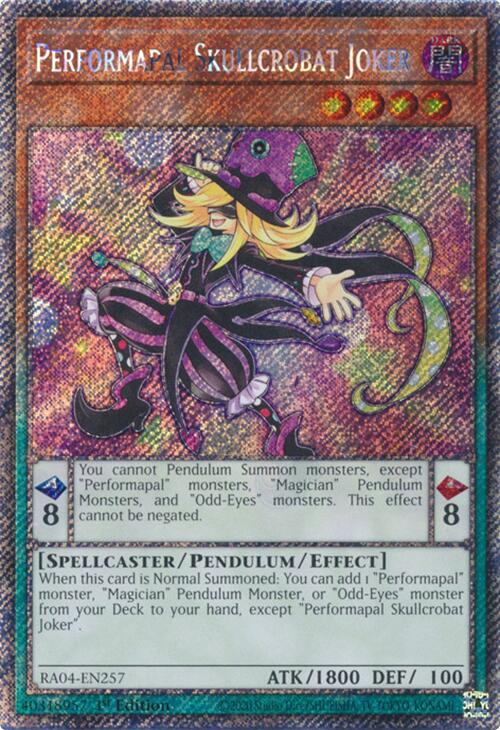 Performapal Skullcrobat Joker [RA04-EN257] Platinum Secret Rare | Pegasus Games WI