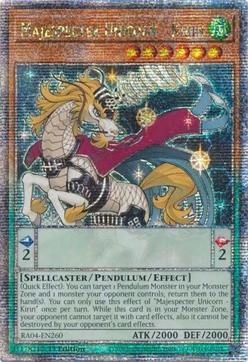 Majespecter Unicorn - Kirin [RA04-EN260] Quarter Century Secret Rare | Pegasus Games WI