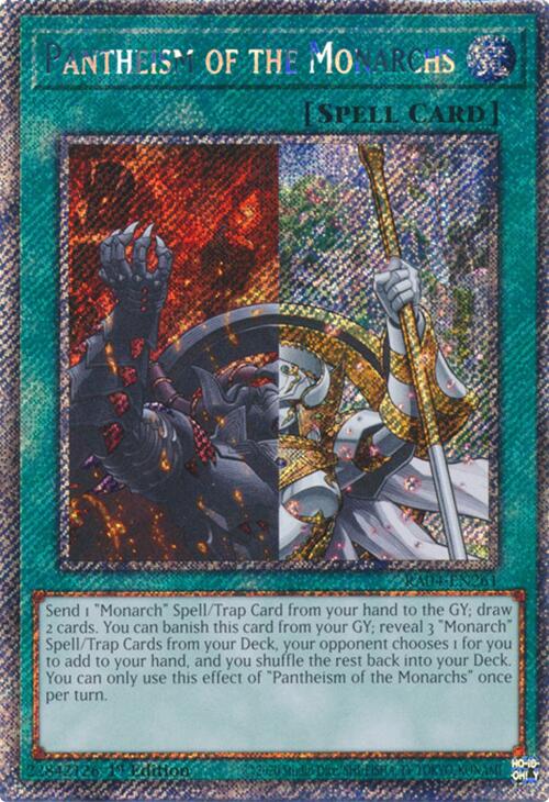 Pantheism of the Monarchs [RA04-EN261] Platinum Secret Rare | Pegasus Games WI