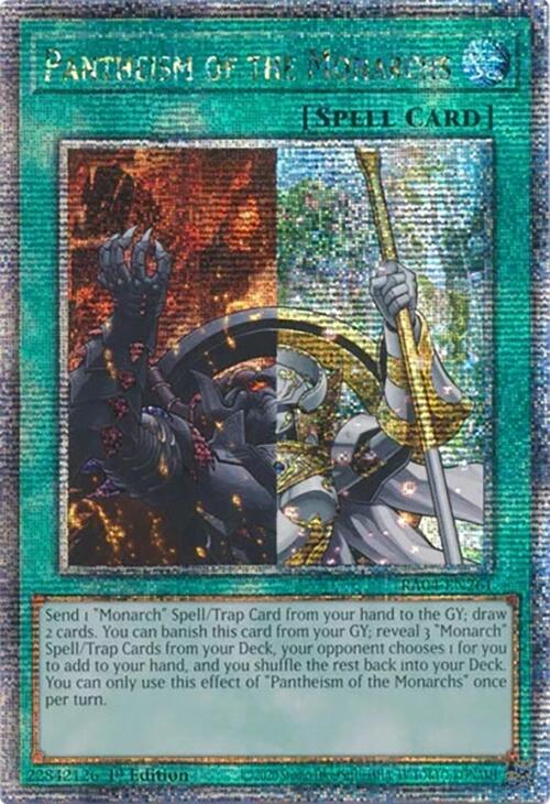 Pantheism of the Monarchs [RA04-EN261] Quarter Century Secret Rare | Pegasus Games WI