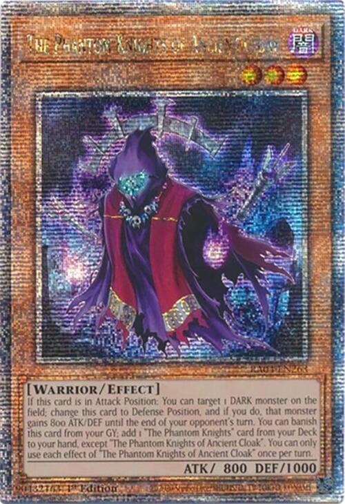 The Phantom Knights of Ancient Cloak [RA04-EN263] Quarter Century Secret Rare | Pegasus Games WI