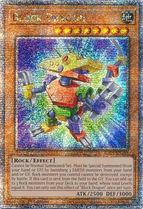 Block Dragon [RA04-EN268] Quarter Century Secret Rare | Pegasus Games WI