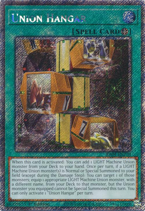 Union Hangar [RA04-EN270] Platinum Secret Rare | Pegasus Games WI