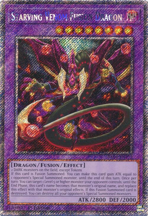 Starving Venom Fusion Dragon [RA04-EN272] Platinum Secret Rare | Pegasus Games WI