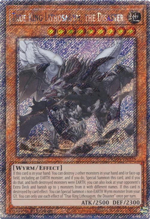 True King Lithosagym, the Disaster [RA04-EN275] Platinum Secret Rare | Pegasus Games WI
