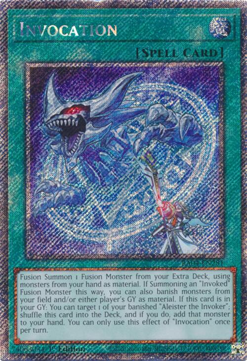 Invocation [RA04-EN281] Platinum Secret Rare | Pegasus Games WI