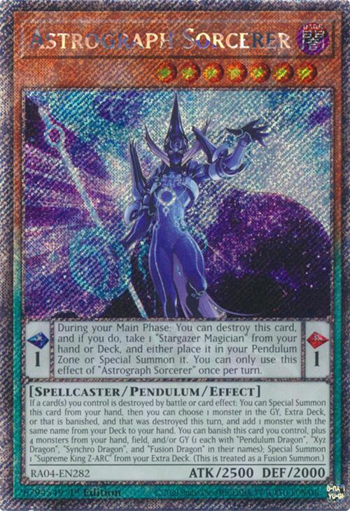 Astrograph Sorcerer [RA04-EN282] Platinum Secret Rare | Pegasus Games WI