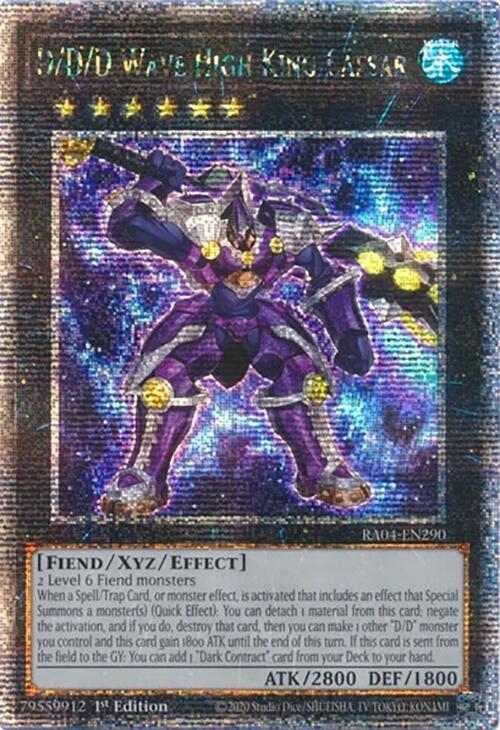 D/D/D Wave High King Caesar [RA04-EN290] Quarter Century Secret Rare | Pegasus Games WI