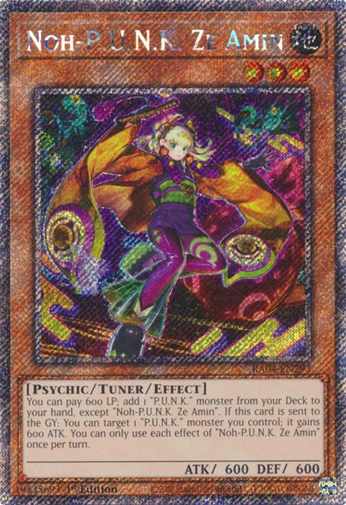 Noh-P.U.N.K. Ze Amin [RA04-EN293] Platinum Secret Rare | Pegasus Games WI