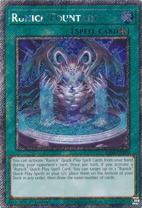 Runick Fountain [RA04-EN296] Platinum Secret Rare | Pegasus Games WI