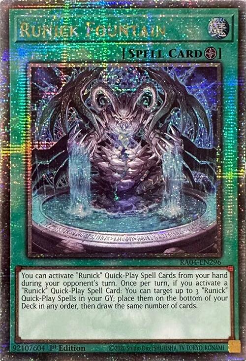 Runick Fountain [RA04-EN296] Quarter Century Secret Rare | Pegasus Games WI