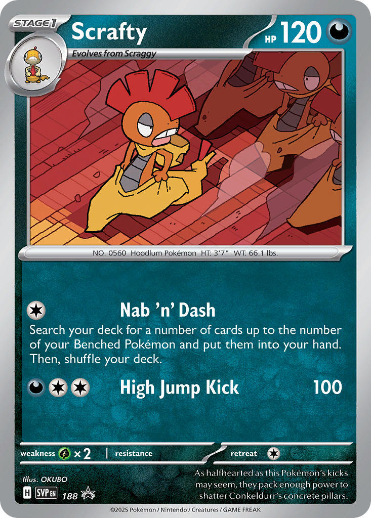 Scrafty (188) [Scarlet & Violet: Black Star Promos] | Pegasus Games WI