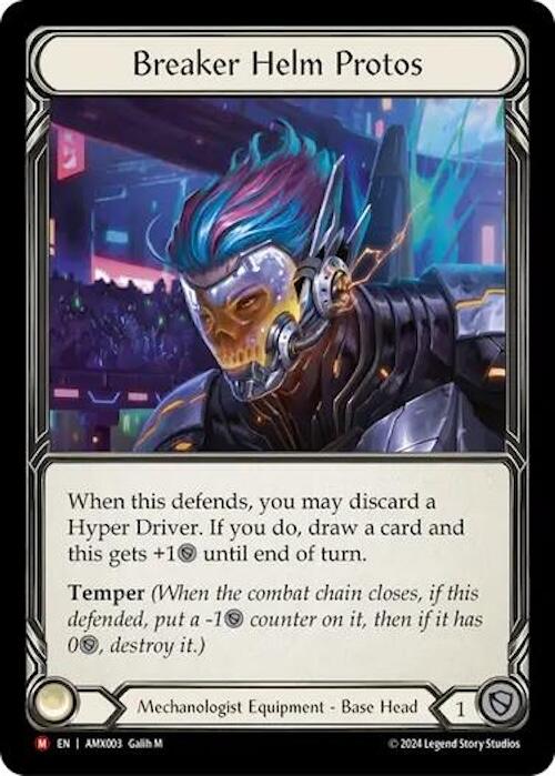 Breaker Helm Protos [AMX003] (Armory Deck: Maxx Nitro)  Rainbow Foil | Pegasus Games WI