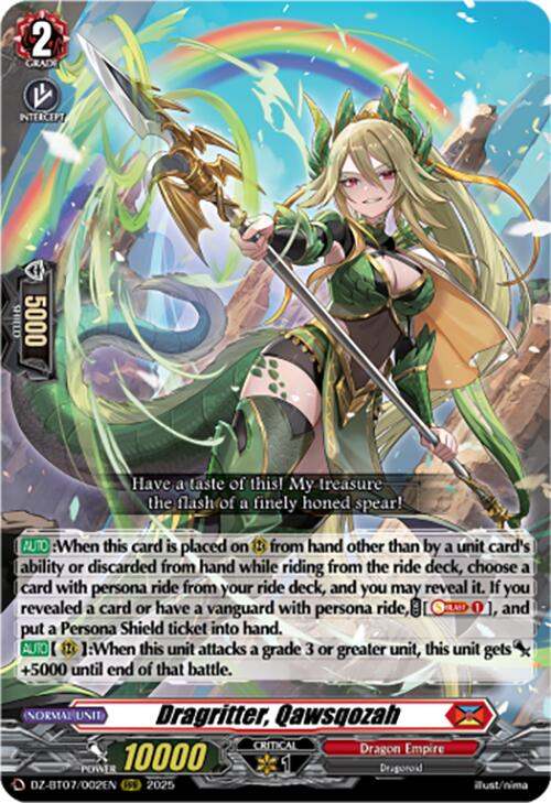 Dragritter, Qawsqozah (DZ-BT07/002EN) [DZ-BT07: Moon Fangs & Cerulean Blaze] | Pegasus Games WI