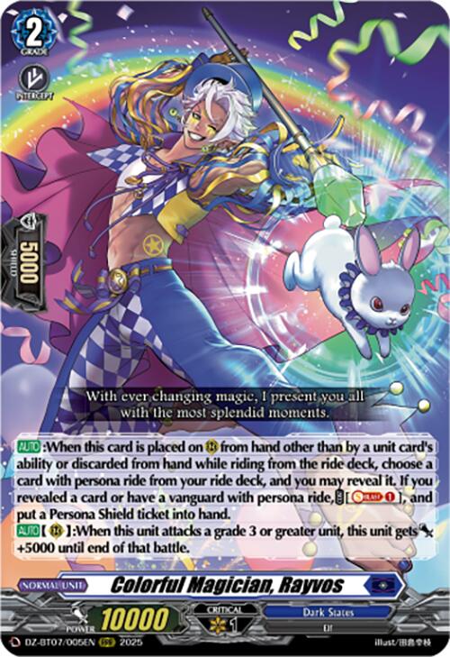 Colorful Magician, Rayvos (DZ-BT07/005EN) [DZ-BT07: Moon Fangs & Cerulean Blaze] | Pegasus Games WI