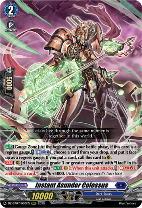 Instant Asunder Colossus (DZ-BT07/006EN) [DZ-BT07: Moon Fangs & Cerulean Blaze] | Pegasus Games WI