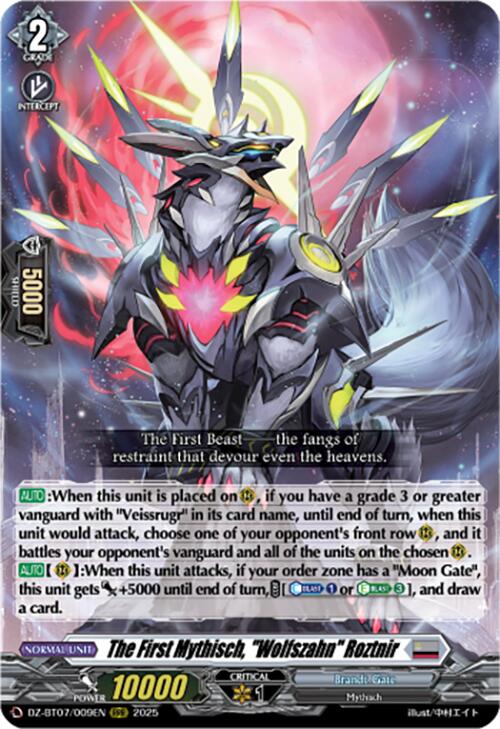 The First Mythisch, "Wolfszahn" Roztnir (DZ-BT07/009EN) [DZ-BT07: Moon Fangs & Cerulean Blaze] | Pegasus Games WI