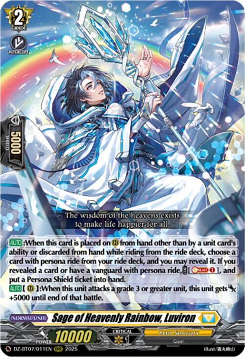 Sage of Heavenly Rainbow, Luviron (DZ-BT07/011EN) [DZ-BT07: Moon Fangs & Cerulean Blaze] | Pegasus Games WI