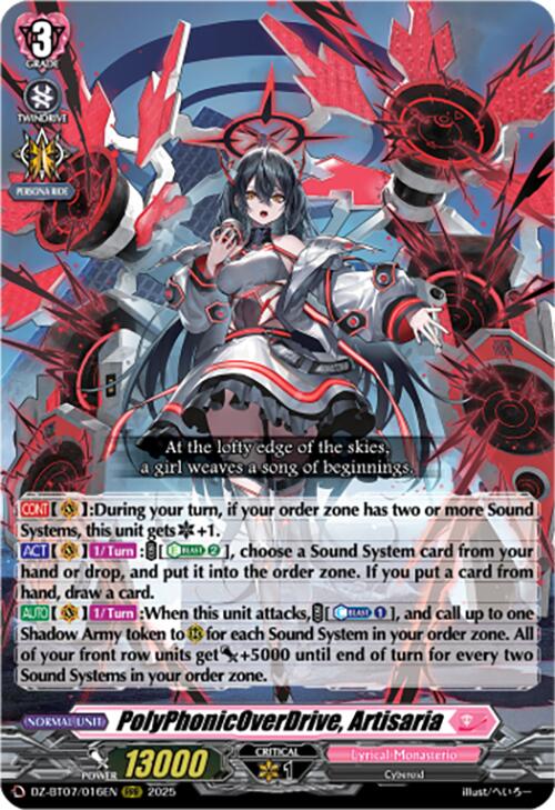 PolyPhonicOverDrive, Artisaria (DZ-BT07/016EN) [DZ-BT07: Moon Fangs & Cerulean Blaze] | Pegasus Games WI