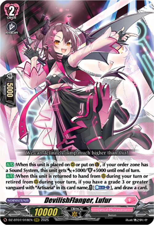 DevilishFlanger, Lufur (DZ-BT07/018EN) [DZ-BT07: Moon Fangs & Cerulean Blaze] | Pegasus Games WI