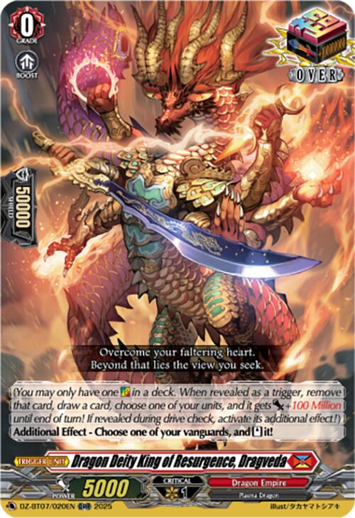 Dragon Deity King of Resurgence, Dragveda (DZ-BT07/020EN) [DZ-BT07: Moon Fangs & Cerulean Blaze] | Pegasus Games WI