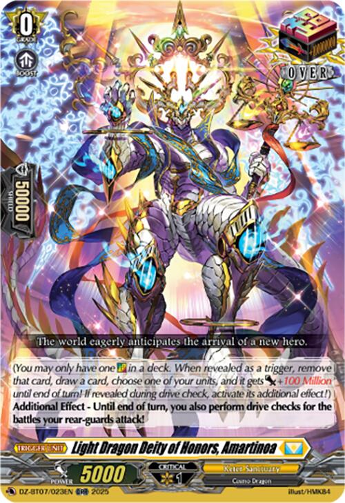 Light Dragon Deity of Honors, Amartinoa (DZ-BT07/023EN) [DZ-BT07: Moon Fangs & Cerulean Blaze] | Pegasus Games WI