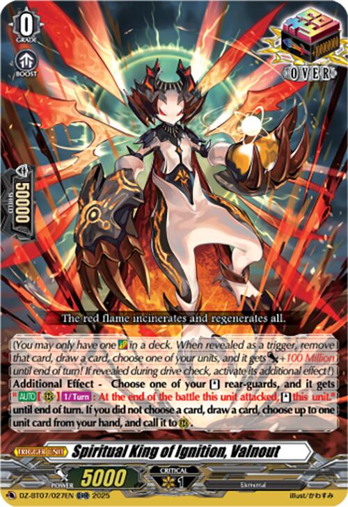 Spiritual King of Ignition, Valnout (DZ-BT07/027EN) [Moon Fangs & Cerulean Blaze] | Pegasus Games WI