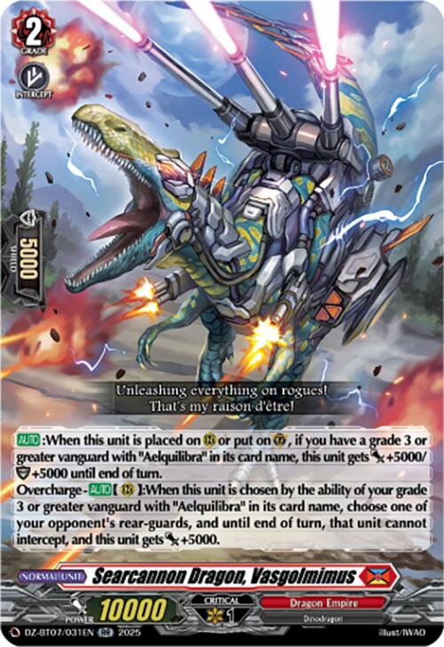 Searcannon Dragon, Vasgolmimus (DZ-BT07/031EN) [Moon Fangs & Cerulean Blaze] | Pegasus Games WI