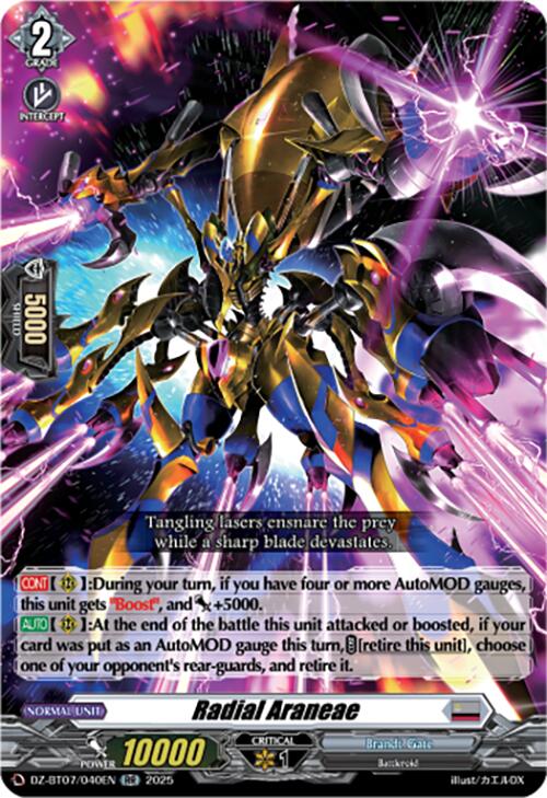 Radial Araneae (DZ-BT07/040EN) [DZ-BT07: Moon Fangs & Cerulean Blaze] | Pegasus Games WI