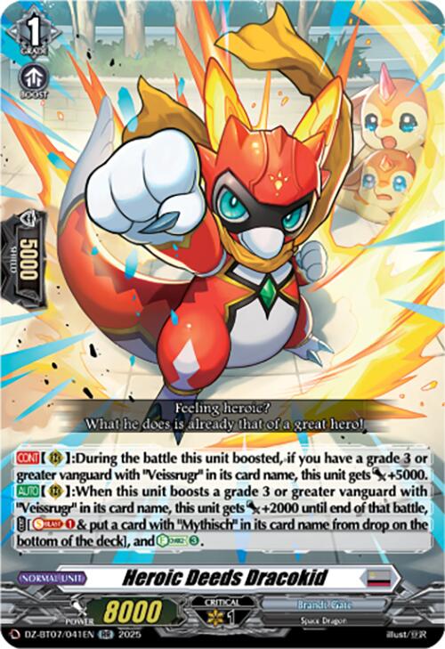 Heroic Deeds Dracokid (DZ-BT07/041EN) [DZ-BT07: Moon Fangs & Cerulean Blaze] | Pegasus Games WI
