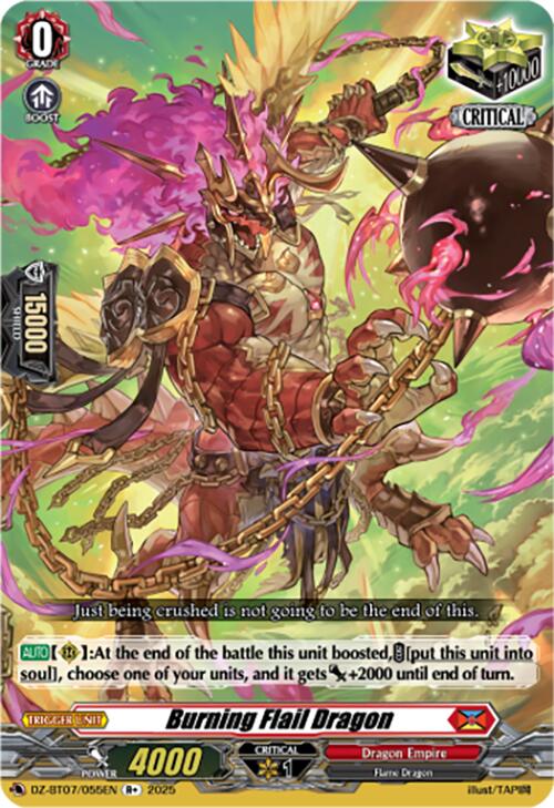 Burning Flail Dragon (DZ-BT07/055EN) [DZ-BT07: Moon Fangs & Cerulean Blaze] | Pegasus Games WI