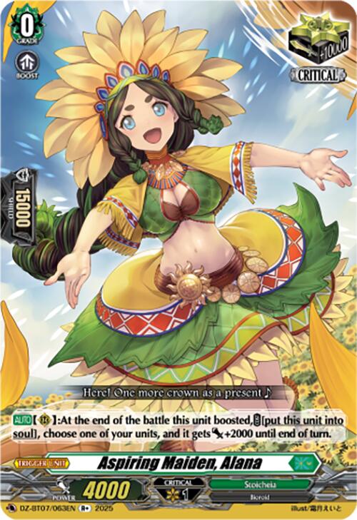 Aspiring Maiden, Alana (DZ-BT07/063EN) [DZ-BT07: Moon Fangs & Cerulean Blaze] | Pegasus Games WI