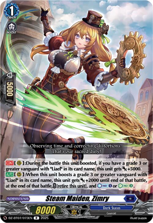 Steam Maiden, Zimry (DZ-BT07/073EN) [DZ-BT07: Moon Fangs & Cerulean Blaze] | Pegasus Games WI
