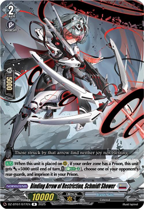 Binding Arrow of Restriction, Schmidt Shower (DZ-BT07/077EN) [DZ-BT07: Moon Fangs & Cerulean Blaze] | Pegasus Games WI