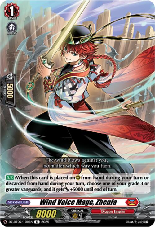 Wind Voice Mage, Zhenfa (DZ-BT07/100EN) [DZ-BT07: Moon Fangs & Cerulean Blaze] | Pegasus Games WI