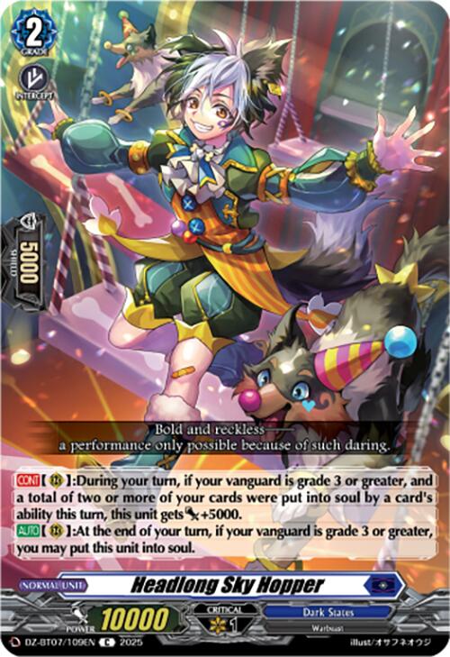 Headlong Sky Hopper (DZ-BT07/109EN) [DZ-BT07: Moon Fangs & Cerulean Blaze] | Pegasus Games WI