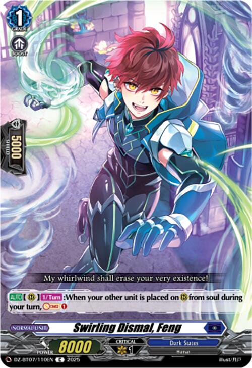 Swirling Dismal, Feng (DZ-BT07/110EN) [DZ-BT07: Moon Fangs & Cerulean Blaze] | Pegasus Games WI