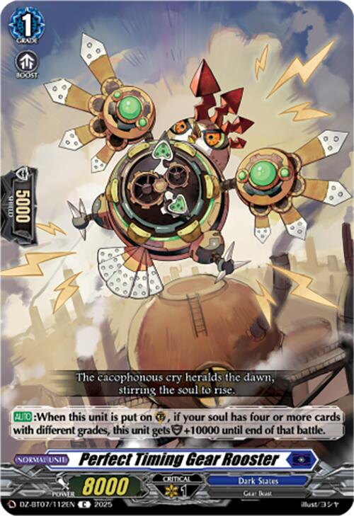Perfect Timing Gear Rooster (DZ-BT07/112EN) [DZ-BT07: Moon Fangs & Cerulean Blaze] | Pegasus Games WI