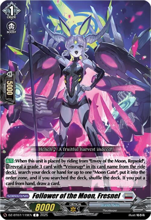 Follower of the Moon, Fresnel (DZ-BT07/119EN) [DZ-BT07: Moon Fangs & Cerulean Blaze] | Pegasus Games WI