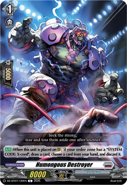 Humongous Destroyer (DZ-BT07/120EN) [DZ-BT07: Moon Fangs & Cerulean Blaze] | Pegasus Games WI