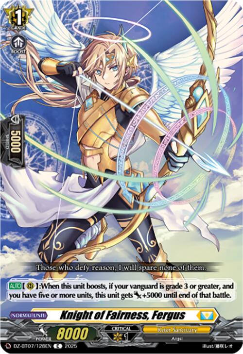 Knight of Fairness, Fergus (DZ-BT07/128EN) [DZ-BT07: Moon Fangs & Cerulean Blaze] | Pegasus Games WI