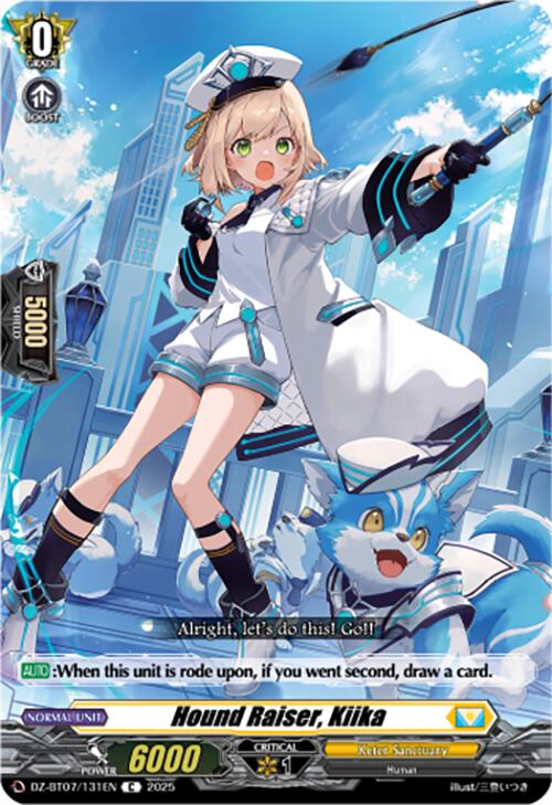 Hound Raiser, Kiika (DZ-BT07/131EN) [DZ-BT07: Moon Fangs & Cerulean Blaze] | Pegasus Games WI